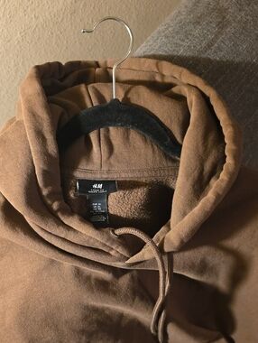 H&M Men's Brown Hoodie Sweatshirt